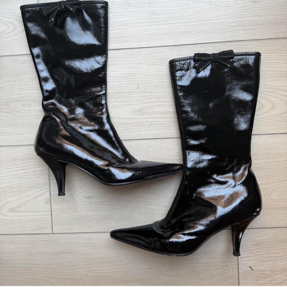 VINTAGE LEATHER MIU MIU BOOTS